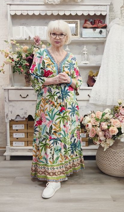 Orientique mekko 30165 Ovahe Maxi näyttävä malli kauniilla kesäkuosilla tuotekuva 3 Orientique mekko 30165 Ovahe Maxi näyttävä malli kauniilla kesäkuosilla tuotekuva 3