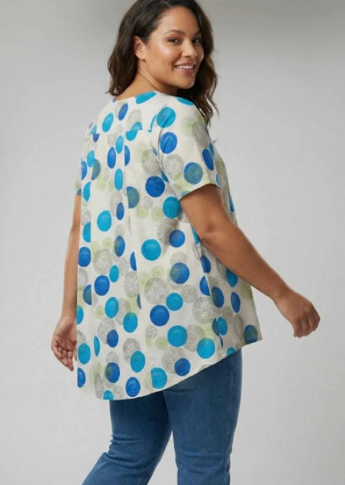 Pont Neuf pusero V4480 Elvira Turkoosi täpläkuosi tuotekuva 1