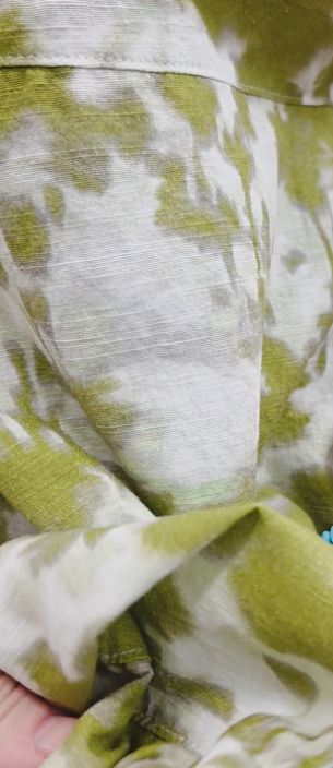 THING mekko 7215 Olive kaunis vihreä hento kukkakuosi tuotekuva 3