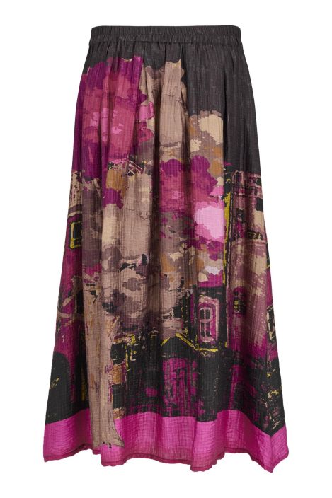 NOEN hame 85808 Fuksia / monivärinen syksyn kuosi näyttävä ja leveä tuotekuva 1 NOEN hame 85808 Fuksia / monivärinen syksyn kuosi näyttävä ja leveä tuotekuva 1
