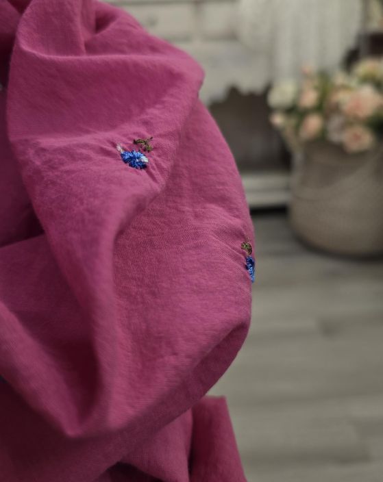 Grizas mekko 91879 Pinkki puuvilla ihanat pienet päälle ommellut kukat tuotekuva 7 Grizas mekko 91879 Pinkki puuvilla ihanat pienet päälle ommellut kukat tuotekuva 7