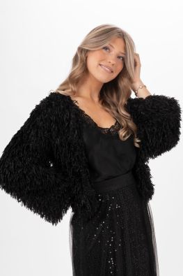 CAPRI COLLECTION Capri Collection jakku Madison Musta ihanan pehmeä ja pörröinen,kitkaton vuori