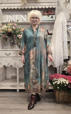 MARTA DU CHÂTEAU Marta du Château mekko 7520 Meren vihreä kaunis kuosi