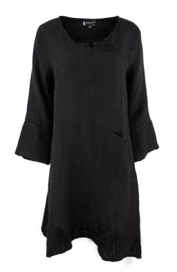 Boheme mekko B13202 Ajaton musta ihana bubble pellava