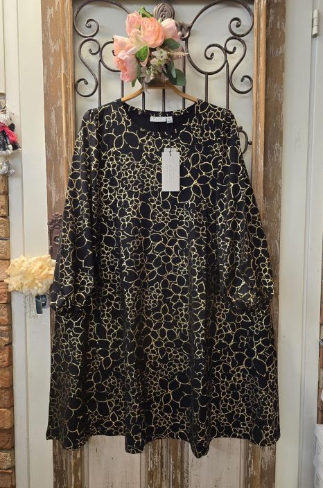 MASAI mekko Noam Gold kaunis juhlava kultaisella kuosilla tuotekuva 3