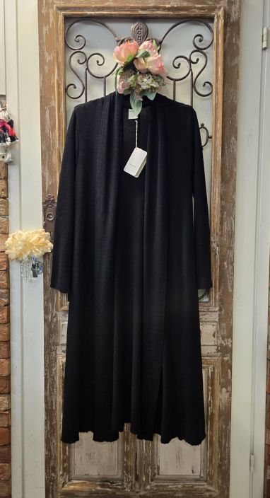 Blusbar merinovilla jakku 8010 Musta ihanasti aaltoileva pitka klassikko Suuresta suosiosta nauttivan Blusbar malliston