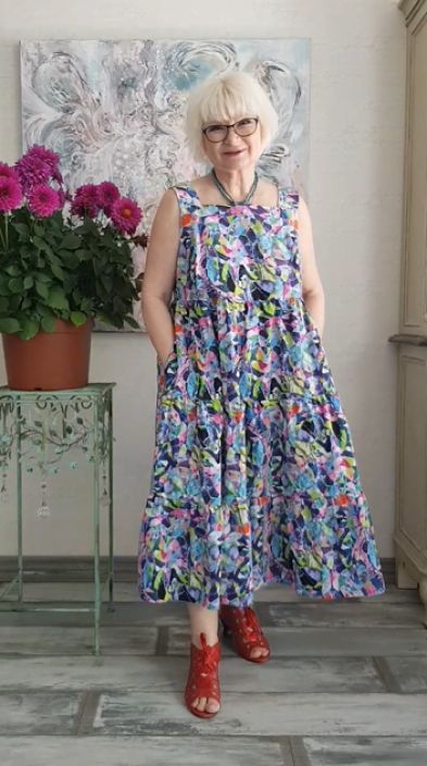 Aino mekko Sabine Bilda Woven pirteä värikäs kuosi kotimaista designia tuotekuva 1