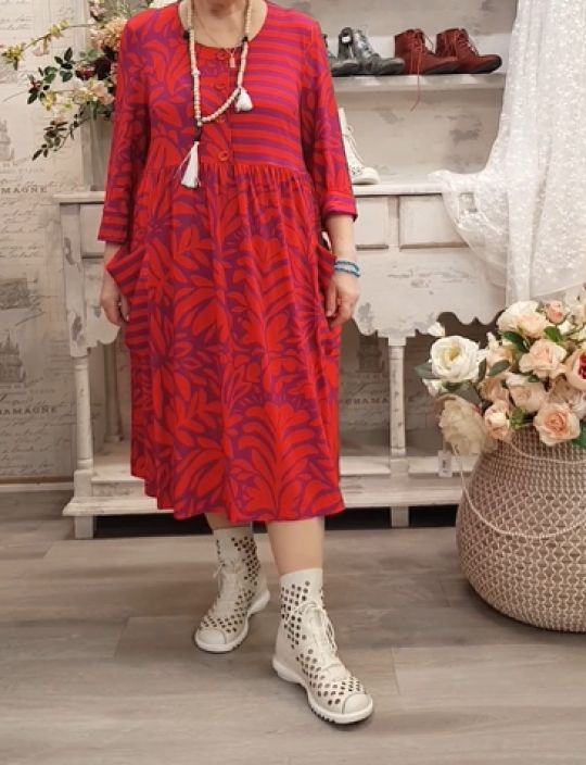 Aino mekko Minerva Catalina Mix punainen/liila yhdistelmä ihania eri kuoseja tuotekuva 4 Aino mekko Minerva Catalina Mix punainen/liila yhdistelmä ihania eri kuoseja tuotekuva 4