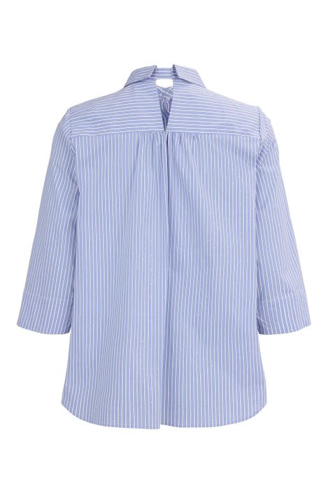 NOEN kauluspaita 86288 Sininen valkoiset raidat upeat kiiltävät kivet tuotekuva 1