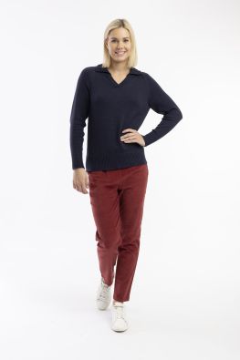 ORIENTIQUE Orientique vakosamettihousut 2681 Rust mukava ja tyylikäs vakosametti malli