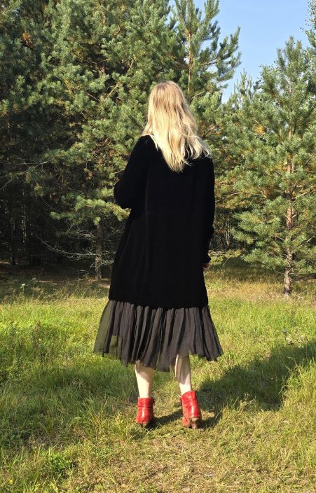 Grizas mekko 52184 (294) upea samettinen musta tuotekuva 2