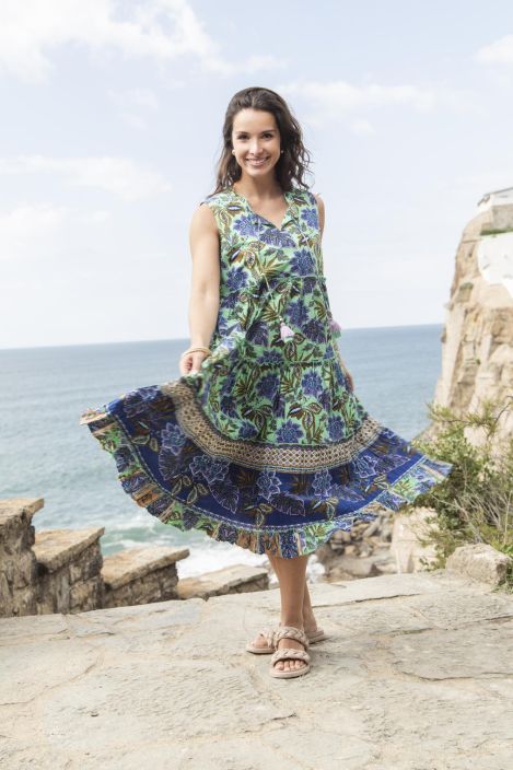 Orientique mekko 20118 Las Cuevas kaunis hihaton malli kerroksilla tuotekuva 7