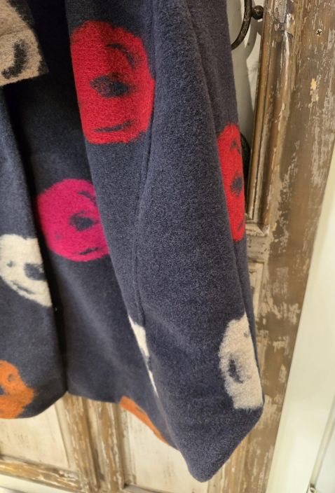 NOEN villatakki ohuella vuorella 87147 suloinen malli kukilla harmaa pohja tuotekuva 6