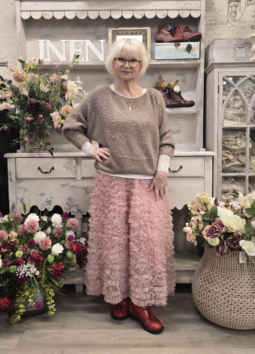 Marta du Chateau pörröinen neule Anouk Dark fango Beige super pehmeä tuotekuva 1 Marta du Chateau pörröinen neule Anouk Dark fango Beige super pehmeä tuotekuva 1