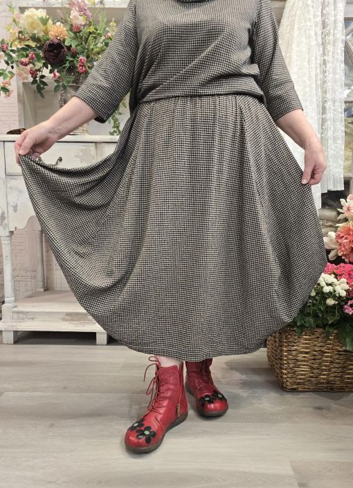 THING hame 7086 Anthracite Musta/beige tyylikäs uniikki helmainen malli tuotekuva 1