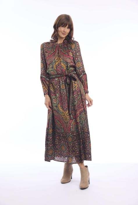 Escape mekko 40252 Crete ihanat syksyn sävyt kuningatar maxi mekko tuotekuva 4