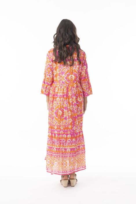 Orientique mekko 10077 Montevideo Pink näyttävä malli upealla kuosilla tuotekuva 3