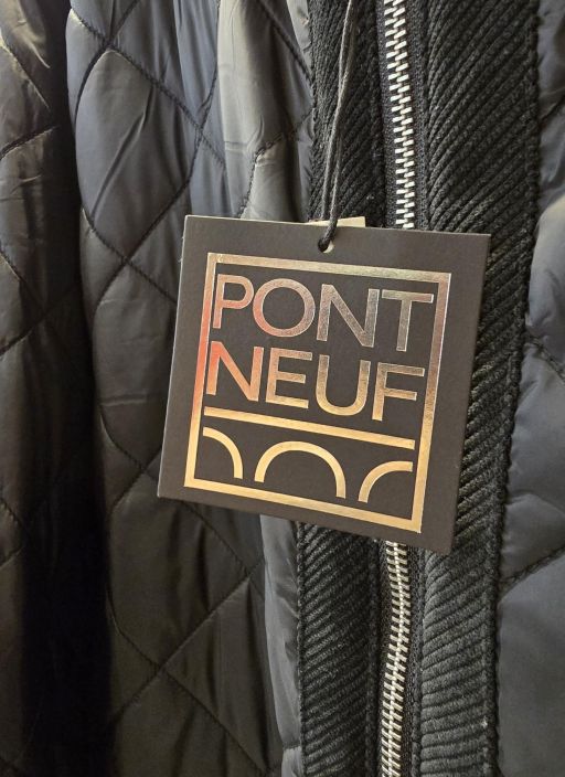 Pont Neuf KAKSIPUOLINEN ihana takki Liva Mustavalkoinen ruutukuosi / solid musta tuotekuva 12