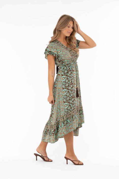 Capri Collection mekko Hollis turkoosi/ kahvin ruskea yhdistelmä tuotekuva 4 Capri Collection mekko Hollis turkoosi/ kahvin ruskea yhdistelmä tuotekuva 4