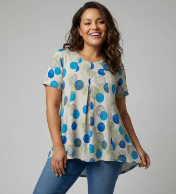 PONT NEUF Pont Neuf pusero V4480 Elvira Turkoosi täpläkuosi