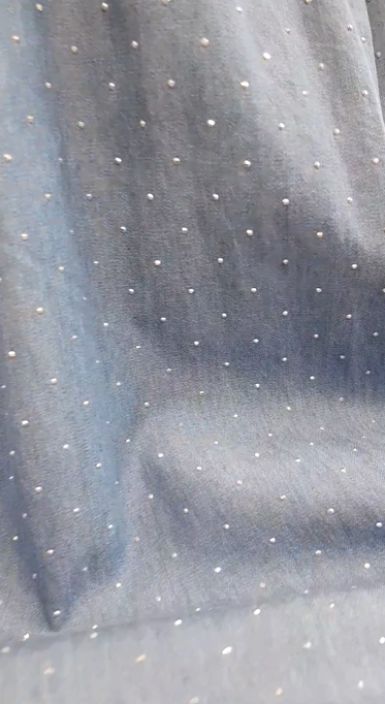 QNUZ mukava yhdenkoon pehmeä farkkupaita kiiltävillä koristekivillä tuotekuva 2 QNUZ mukava yhdenkoon pehmeä farkkupaita kiiltävillä koristekivillä tuotekuva 2