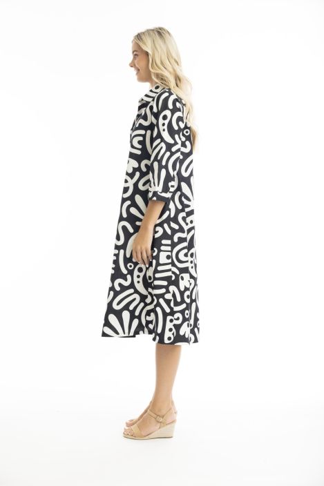 Orientique mekko 40079 kaunis popliini puuvilla tuotekuva 3