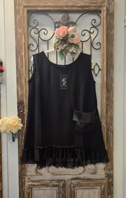 BY ZUSSE By Zusse toppi Malaika Musta mukava viskoosi jersey