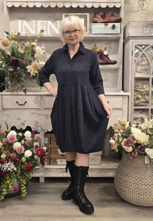 THING mekko 7298 Navy tummansininen kaunis tekstuurinen puuvilla/viskoosi tuotekuva 5 THING mekko 7298 Navy tummansininen kaunis tekstuurinen puuvilla/viskoosi tuotekuva 5