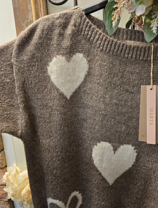 Marta du Château ihanan mukava sydänkuosi neule Amarante 64023 Fango tuotekuva 3