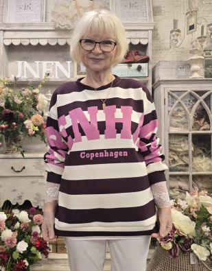 MARTA DU CHÂTEAU Marta Du Chateau paita Nerina Bordeaux/pink purppura, pinkki valkoinen raita
