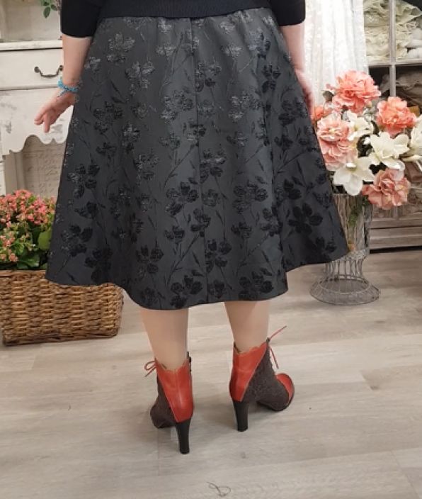 MASAI ihana hame Sophroni  Musta ihana kiiltävä kukkakuosi juhlaan tuotekuva 3