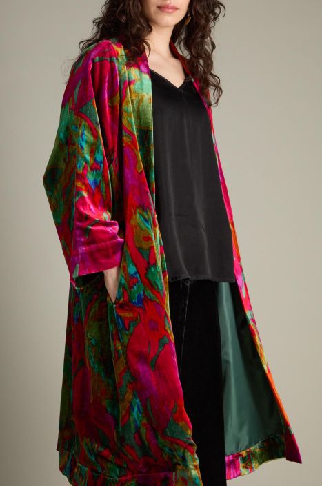 Sahara jakku TKJ3736 Velvet Botanicais Kimono kaunis ja näyttävä malli tuotekuva 1