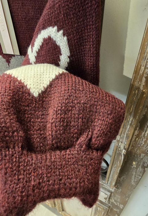 Marta du Château ihanan mukava sydänkuosi neule Amarante 64023 Wine viininpunainen tuotekuva 4