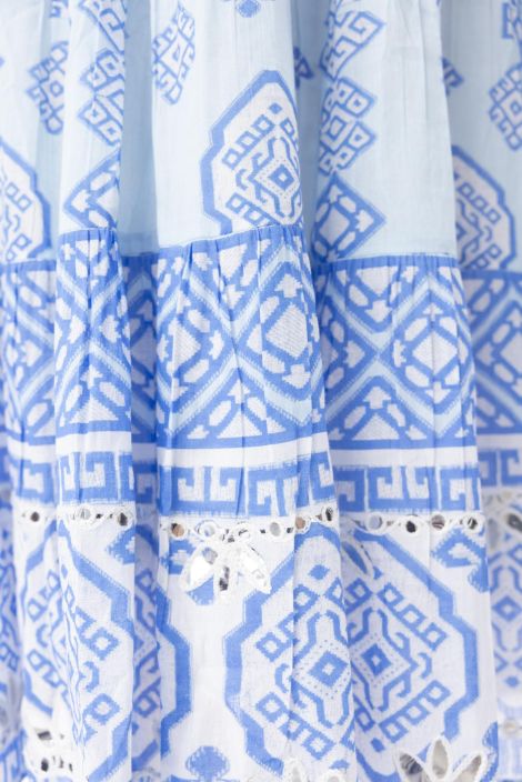 Escape mekko 40141 Carla Blue hihaton upea kesämekko kiiltävillä koristeilla tuotekuva 5