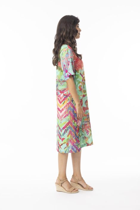 Orientique mekko 71604 Shift Digital ihoa hellivä kangas ihanissa väreissä tuotekuva 3