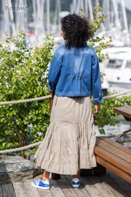 Boheme hame B13192 Sand/hiekka pehmeä vuorellinen, monikäyttöinen puuvilla hame