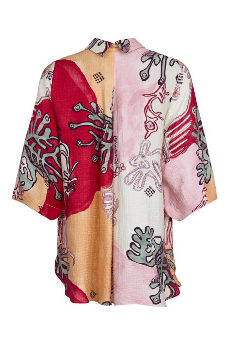 NOEN tunika 86283 Punainen kaunis kuosi tyylikkäässä kaulus-mallissa tuotekuva 1 NOEN tunika 86283 Punainen kaunis kuosi tyylikkäässä kaulus-mallissa tuotekuva 1