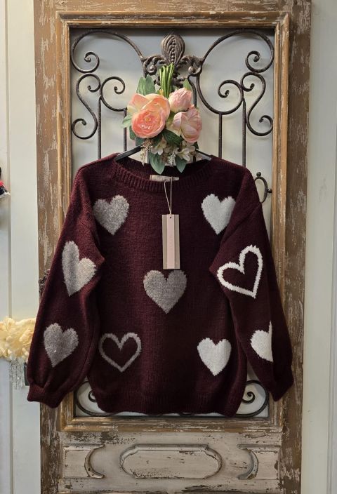 Marta du Chateau ihanan mukava sydankuosi neule Amarante 64023 Wine viininpunainen Erinomaisen hinta-laatusuhteen omaavassa