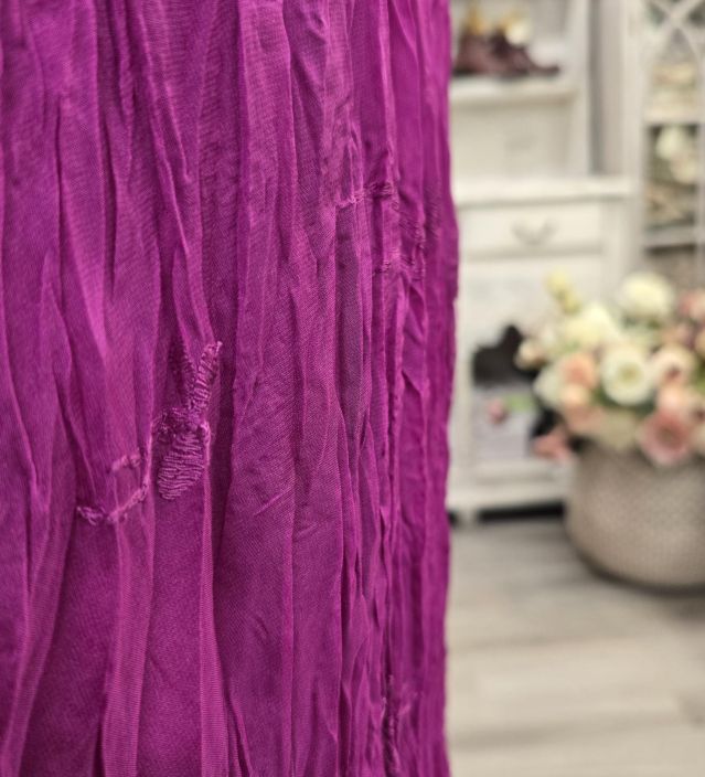 NOEN mekko 88645 Fuksia rypytetty kangas kukilla tuotekuva 7 NOEN mekko 88645 Fuksia rypytetty kangas kukilla tuotekuva 7