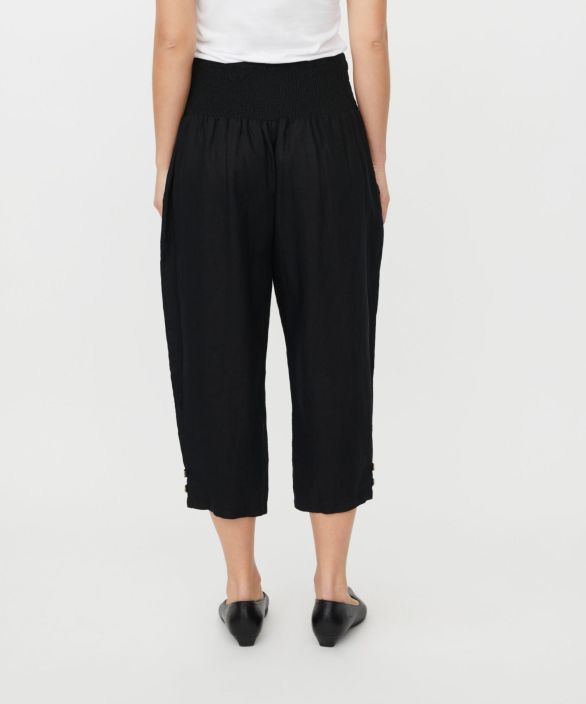 MASAI housut Penna Musta tyylikkäät ajattomat pellavahousut tuotekuva 2