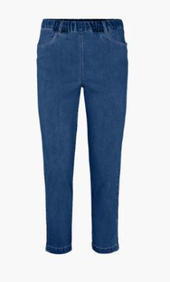 LAURIE Laurie housut Patricia Pure Regular Cropped Blue Denim mukavat käyttöfarkut