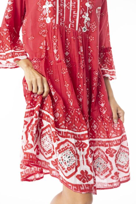 Escape mekko lyhyempi 40148 Carla Red kiiltävät peilimäiset yksityiskohdat tuotekuva 5