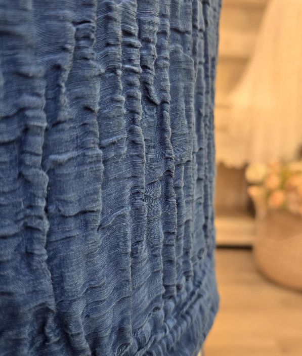 Grizas paita 52730 Sininen tyylikäs takaa pidempi malli pehmeästä silkki/pellavasta tuotekuva 5