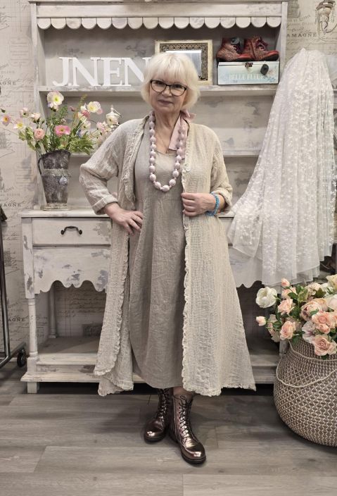 THING pellavamekko 7238 Natural tulppaanihelma pitkä tuotekuva 2