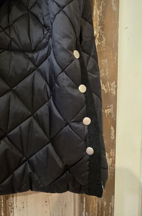 Pont Neuf KAKSIPUOLINEN ihana takki Liva Mustavalkoinen ruutukuosi / solid musta tuotekuva 10