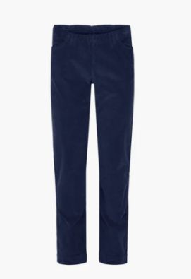 LAURIE Laurie samettihousut Kelly Navy tummansiniset käytännölliset medium pituus