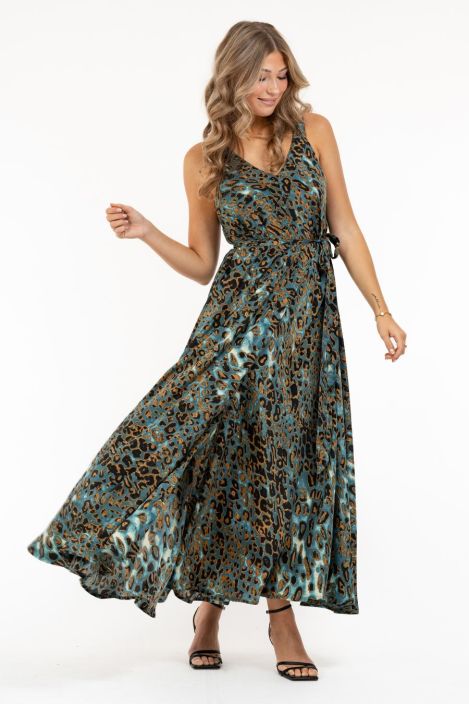 Capri Collection mekko Valkyria sininen/kulta ihana kuosi näyttävä helma tuotekuva 1 Capri Collection mekko Valkyria sininen/kulta ihana kuosi näyttävä helma tuotekuva 1