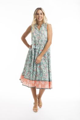 ORIENTIQUE Orientique mekko 20026 Ishigaki Aivan upea boho mekko