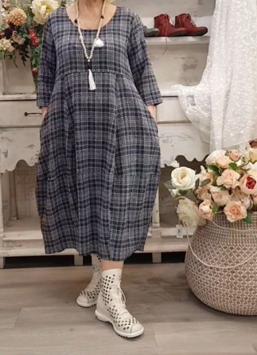 THING mekko 7195 Navy tummansininen kaunis ajaton ruutukuosi tuotekuva 3 THING mekko 7195 Navy tummansininen kaunis ajaton ruutukuosi tuotekuva 3