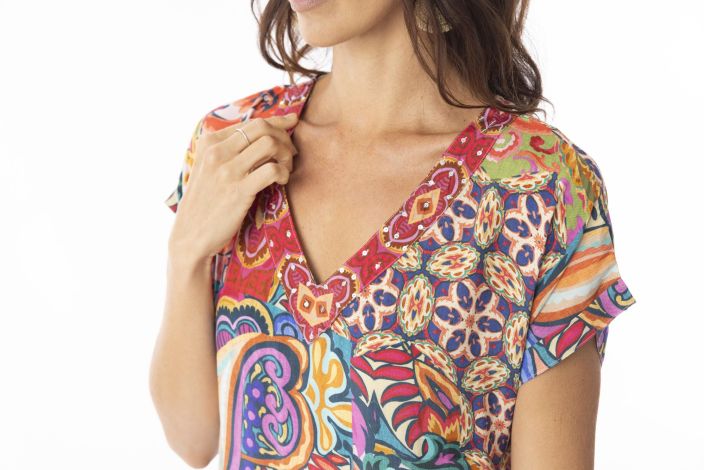 Escape mekko 71566 Francesca pirteä värikäs kuosi tuotekuva 5